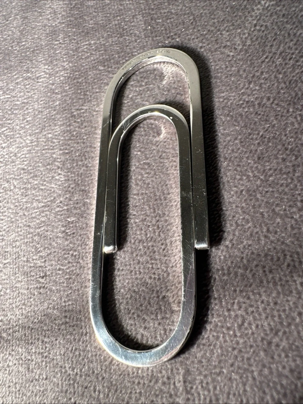 Authentic Tiffany & Co Larger Size Sterling Silver 3.25” Paper Clip Money Clip